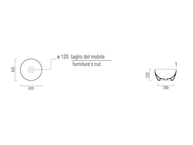 Раковины Раковина накладная 42х42 
