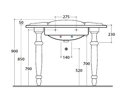 Комплектующие Ножка керамическая для раковины PA056 