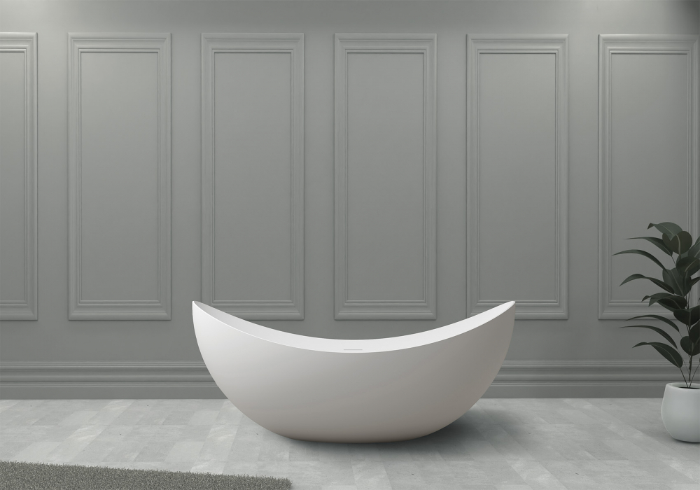 Ванны Ванна из искусственного камня белая матовая 180x80 