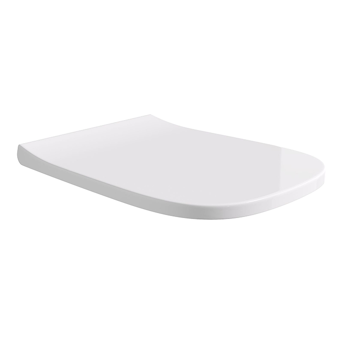 Сиденье с крышкой для унитаза WUNDER, с микролифтом, белый глянцевый, крепления хром