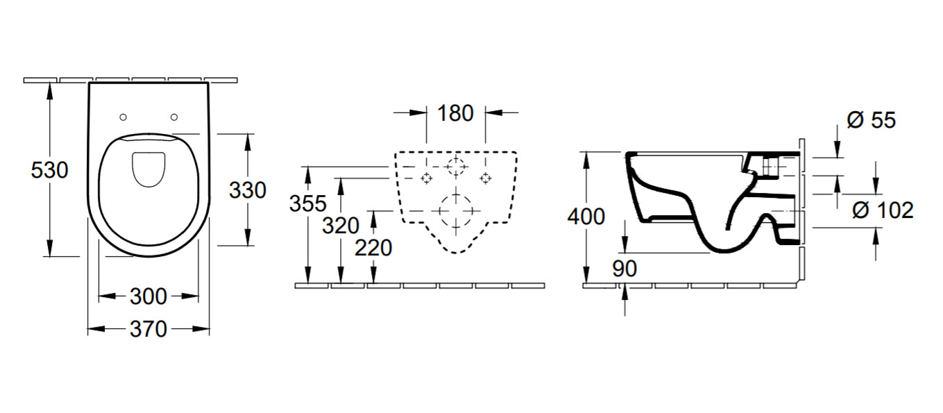 Унитазы Villeroy&Boch Avento Унитаз подвесной 370*530*310, безободковый, в комплекте сиденье SlimSeat с микролифтом, цвет альпийский белый 