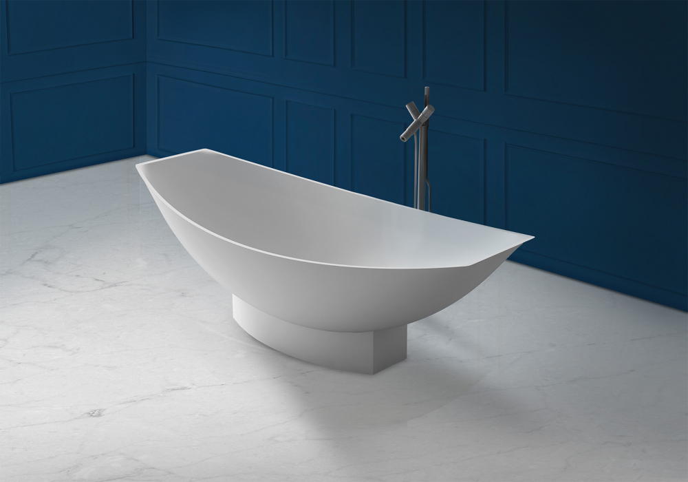 Ванны Ванна из искусственного камня белая матовая 180x80 