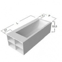 Ванны Ванна прямоугольная (2 стороны) 190х80х53.5см, цвет: белый 