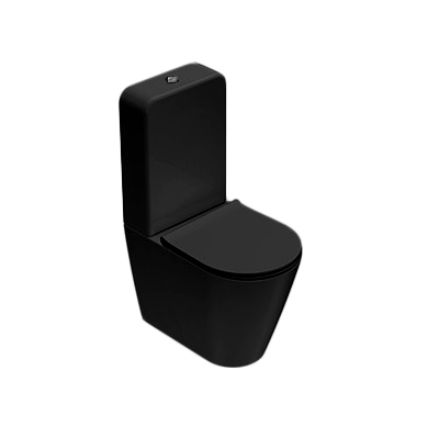 Напольный унитаз FORTY3, размер 58 см, крепление в комплекте, цвет ar (Nero opaco)