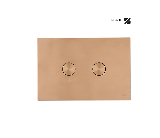 Панель пневматическая двойная BLINK, сталь, бронза, антивандальная