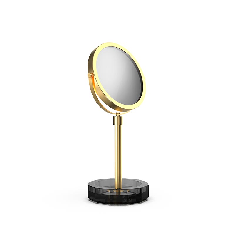 Аксессуары для ванной Зеркало косметическое Антрацит / Золото матовое 