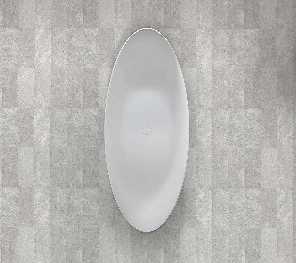 Ванны Ванна из искусственного камня белая матовая 180x80 