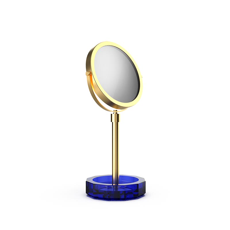 Аксессуары для ванной Зеркало косметическое Capri Синий / Золото матовое 