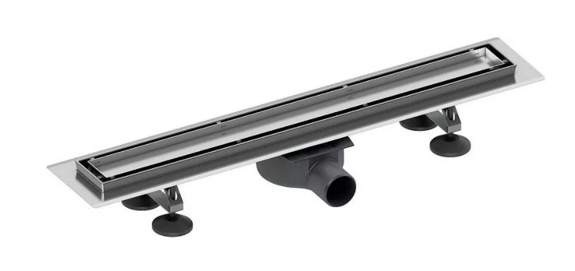 Комплект TECElinus для монтажа дренажного канала 700мм с основой для плитки tile и панелью steel 2 в 1