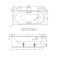 Ванны Ванна стальная встраиваемая 170x75x45 см, белая 