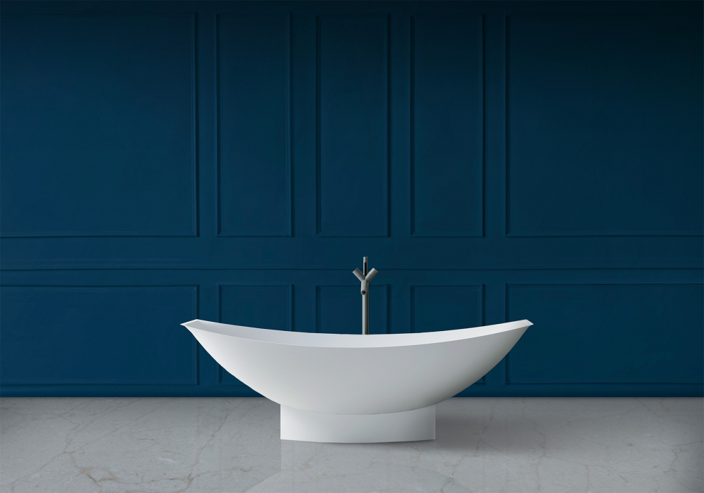 Ванны Ванна из искусственного камня белая матовая 180x80 