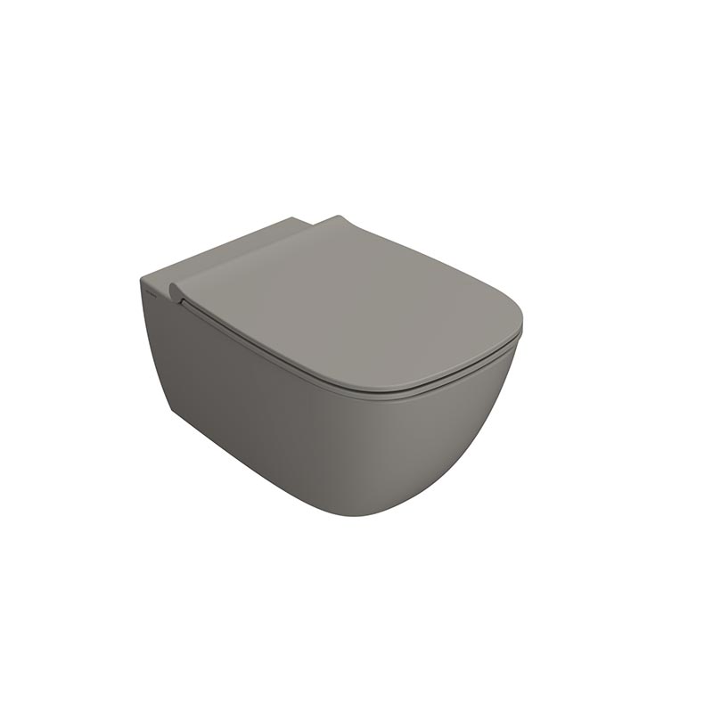 Унитаз подвесной безободковый, размер 55 см, крепление в комплекте, AT (Agata)