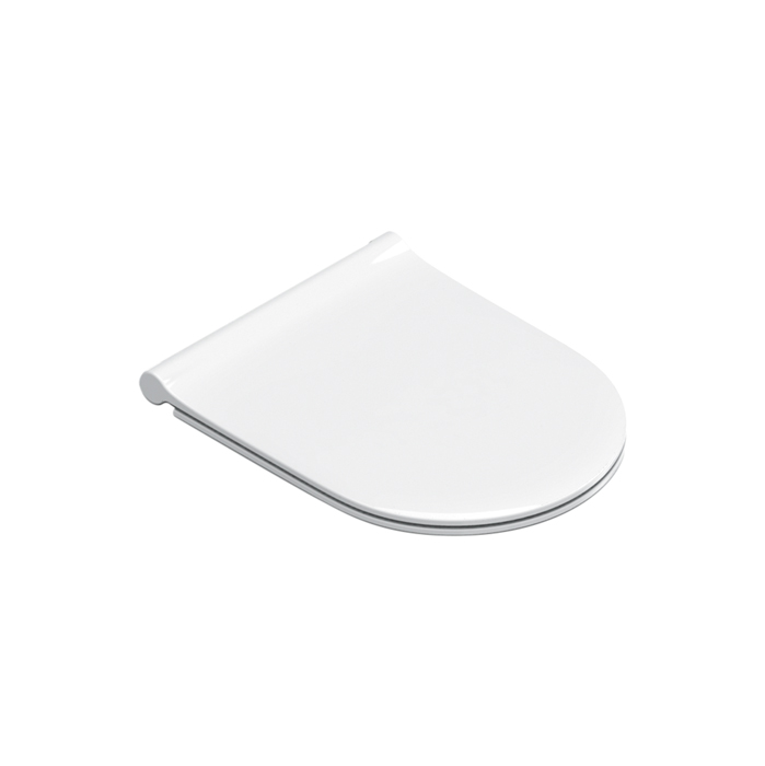Сиденье для унитаза с микролифтом, тонкое, цвет белый глянцевый