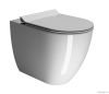 Унитазы Унитаз напольный приставной, безободковый (белый глянцевый)