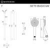 Душевая программа Душевой гарнитур на штанге SET51BASICGM (оружейная сталь)